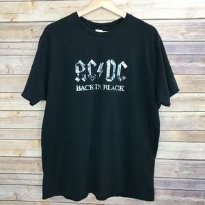 AC/DC Back in Black Graphic Band Tee XL